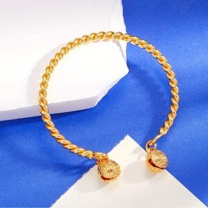 Gold-Toned Twisted Bracelet